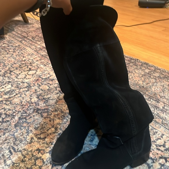 Vince Camuto Over the Knee Black Boot Suede 9.5 women’s - Picture 9 of 11